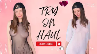 [4K] Transparent Dress Try On Haul | Translucent Clothes & No Bra Fashion #1