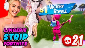 1 KILL = 1 STRIP FORTNITE - LINGERIE ONLY | Bonnie Brown