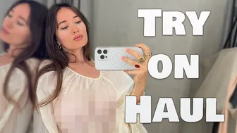 [4K] Transparent Sheer Clothes Try On with Sasha | No Bra & See Through Haul