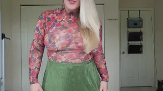 Sheer Autumn Floral Top Try-on Haul #2