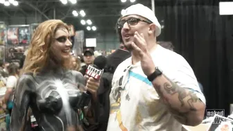 New York Comic Con interviews in Venom Body Paint cosplay I Marina Valmont #2