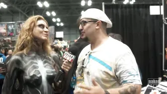 New York Comic Con interviews in Venom Body Paint cosplay I Marina Valmont #3