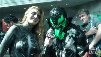 New York Comic Con interviews in Venom Body Paint cosplay I Marina Valmont #5