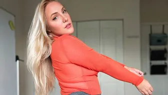 Sheer Top Try On Haul and Fashion Review- Orange Glitter