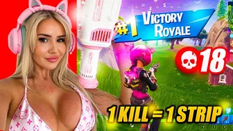 1 Kill = Strip 1 piece of clothing *FORTNITE CHALLENGE* ♥️♥️ || Bonnie Brown #1