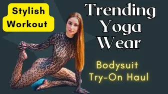 Transparent Trending Yoga Wear 2024 | Transparent Fishnet Bodysuit | Try-On Haul | No Bra (4K)