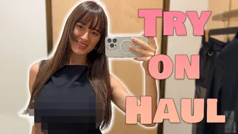 [4K] Transparent No Bra Try-On Haul | 2024 TWO BIG THINGS IN A DRESSING ROOM