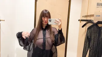 [4K] Transparent No Bra Try-On Haul | 2024 TWO BIG THINGS IN A DRESSING ROOM #4