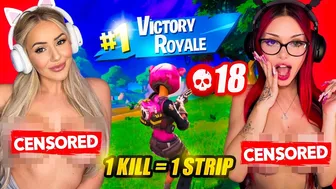 1 KILL = REMOVE 1 CLOTHING PIECE ON FORTNITE *NO BLUR* | FT. KITTY NACRE