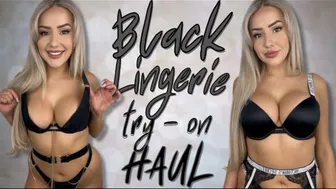 BLACK LINGERIE TRY ON HAUL || Bonnie Brown #1