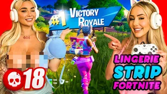 STRIP FORTNITE WITH MY BESTFRIEND! *NO BLUR* ???? 1 Kill = 1 Strip! Ft. Beth Quinn