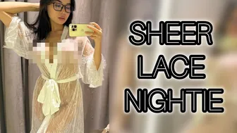 Try on haul | Sheer lace nightie ♥️♥️ #1