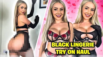 Black Lingerie Try On Haul || Bonnie Brown #1