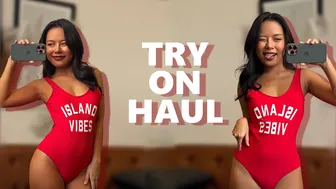 4K TRY ON HAUL Baywatch Swimsuit | Danie Jane #1