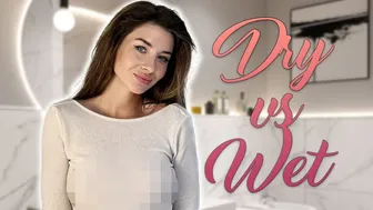 [4K] White Long Sleeve Dry vs Wet | NO BRA ON ME!