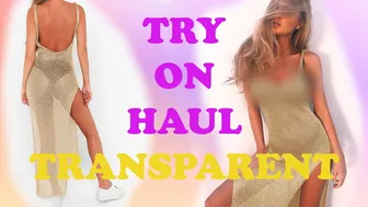 TRANSPARENT LINGERIE | Sheer Dresses | Try on Haul | See-Through No Bra Trend | Close Ups | 2024