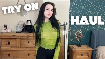 [4K] TRANSPARENT Clothes Try on Haul | See-Through No Bra Trend 2024