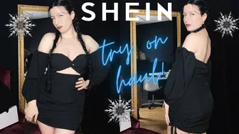 SHEIN all black everything *winter* try on haul ☃️⛸