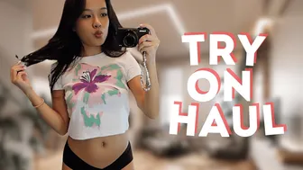 4K Try On Haul NO BRA TREND With Danie Jane #1