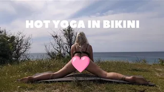 Hot Yoga Workout In Bikini | Stretching In Thongs