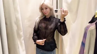 18+ Transparent Try On Haul In The Mall♥️ #4