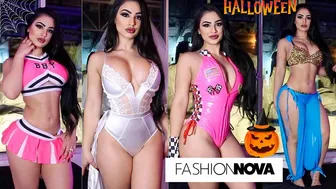 TRYING ON BADDIE FASHION NOVA HALLOWEEN COSTUMES!!