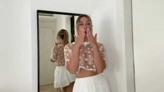 4K Transparent White Top Try on Haul with MsBella #1