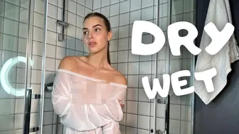 Wet vs Dry Showdown: Eliana's Shower Try-On 4K #1