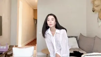 4K TRANSPARENT TRY ON HAUL | NO Bra Asian Girl #4