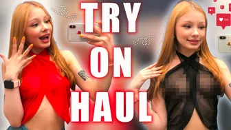 [4K] Transparent Clothes Try On Haul | See-Through No Bra Trend #1