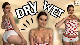 [4K] Wet vs Dry Fashion Face-Off | No Bra Style Challenge 2024 #1