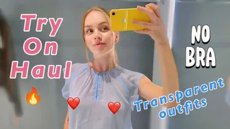 [4K] Try on Haul amazing transparent blouse with Sara MOON YT 2024 | See trough | #1