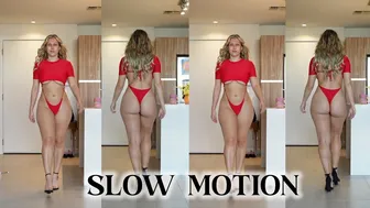 Slow Motion SHEIN Bikini & High Heels Walking #1