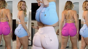 Butt Scrunch Booty Shorts and Pocket Leggings Try On Haul & Modeling - Danysu Review