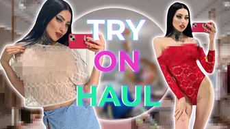 4K Get Ready with Me | Transparent Try on Haul 2024 | Natural Petite Body Morticia Addams