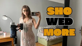 [4K USA] HOME vacuuming | TRY ON HAUL Transparent White DRESS with Janet