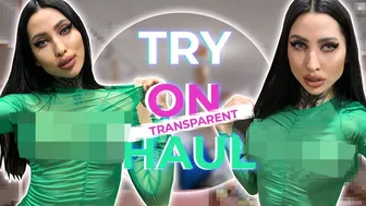 4K Transparent Try On Haul Today | Natural Petite Body with Morticia Addams