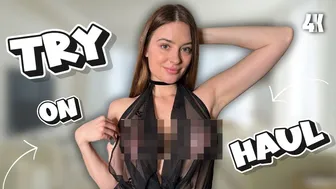 2024 Transparent Outfits ♥️♥️♥️♥️ - [4K] No Bra Try On Haul #1