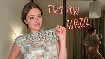 Transparent Top Try on Haul | See-Through Fabric & No Bra Trend 2024