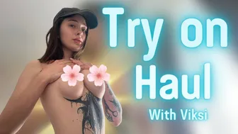 [4K] Try On Haul 2024 | Super Comfortable Outfit For a Walk | With Viksi | No Bra #1