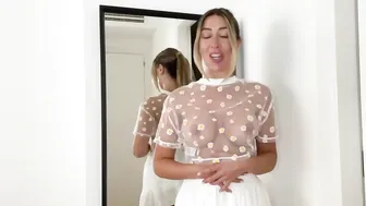 4K Transparent White Top Try on Haul with MsBella #5