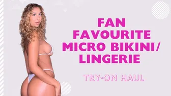 Cleo Clo | Fan fave try-on haul | SEE THROUGH panties, lingerie, micro bikinis | Only fans model