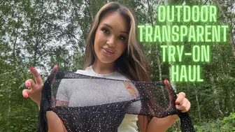 4k TRANSPARENT outdoor try-on haul #1