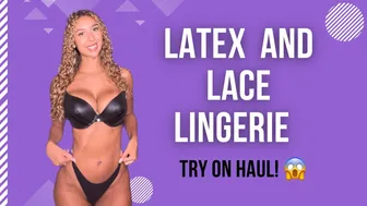 Cleo Clo | Black LATEX and LACE Lingerie Haul | Sexy, Wet look, Bra and Panties