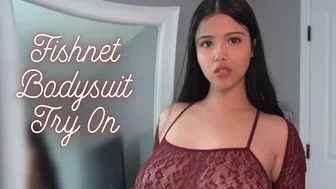 [4K] Fishnet Bodysuit | Transparent Try On Haul #1