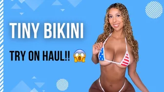 Cleo Clo | Glamour model Tiny *bikini* try on haul | Micro bikini, Thong #1