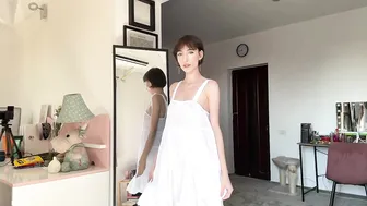 Try On Haul With Transparent White Dress by Liux Bate #2