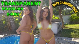 Try on Haul - Transparent Brazilian Bikini