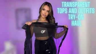 4k TRANSPARENT tops and outfits try-on haul