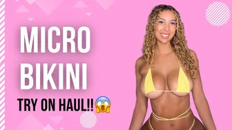 Cleo Clo | Bikini Model Try on Haul | MICRO tiny bikinis | Thong, g string #1